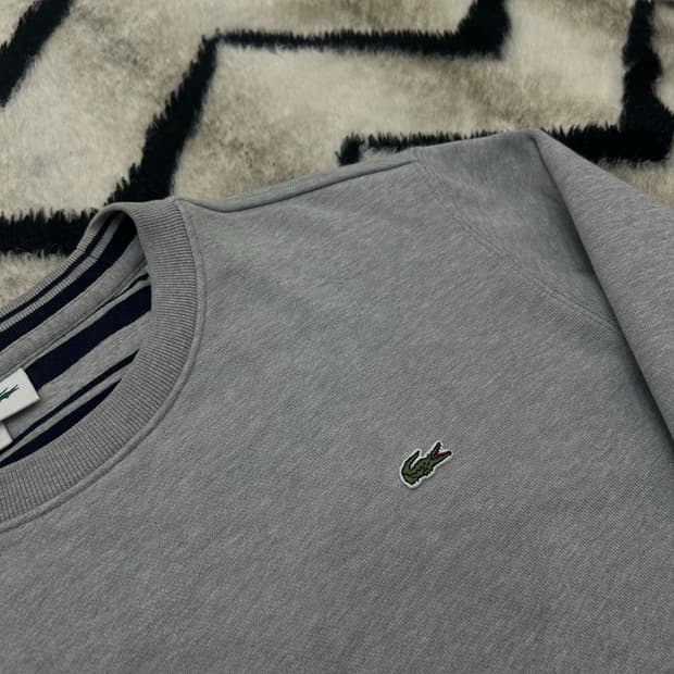 [L]라코스테 베이직 라운드 맨투맨/그레이