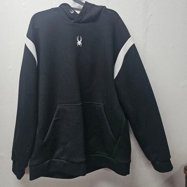 스파이더 블랙 후드티 XL