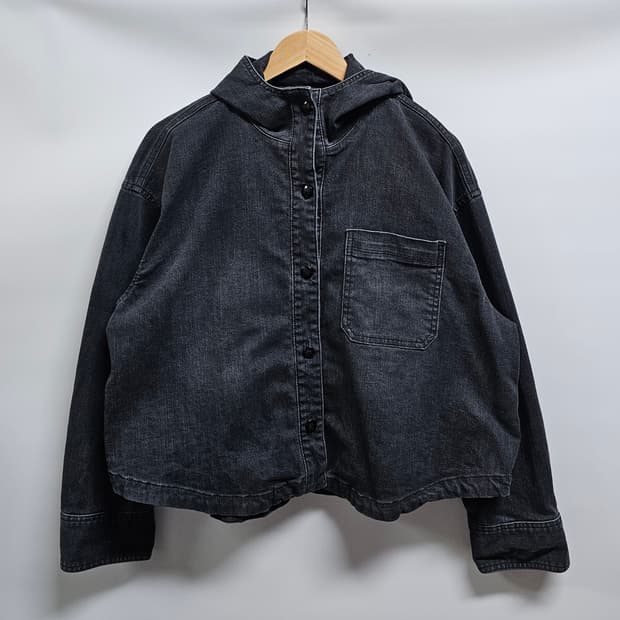 한섬 타임 23FW 후드 데님 숏자켓 F