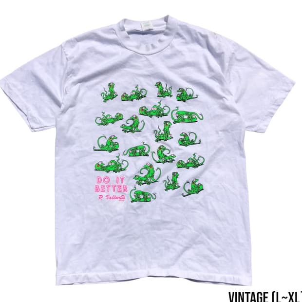 빈티지 카마수트라 파충류 반팔