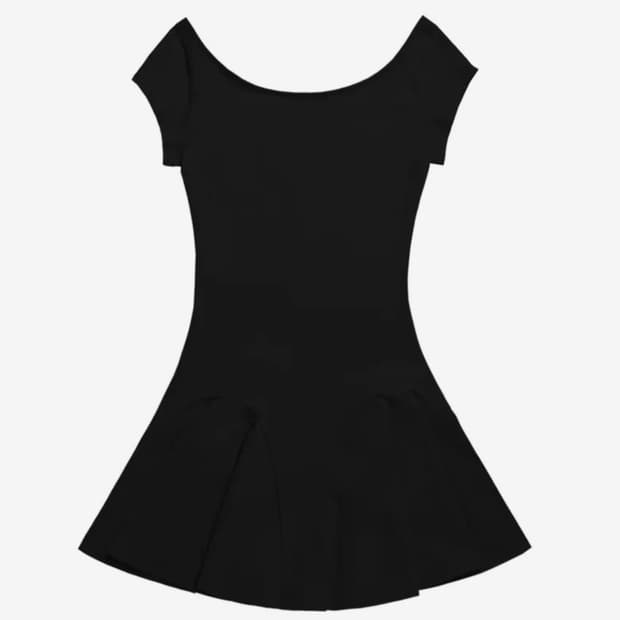 i:e Fluid Capsleeve Dress 01 / Black