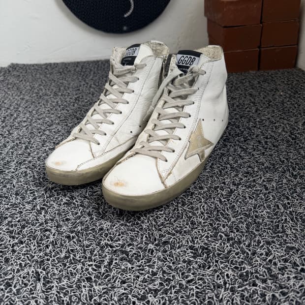 골든구스 프란시(Golden Goose Francy) 화이트 스웨이드 스