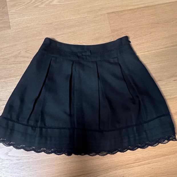 블렉 레이스 스커트 빈티지 공겜여주 고스로리