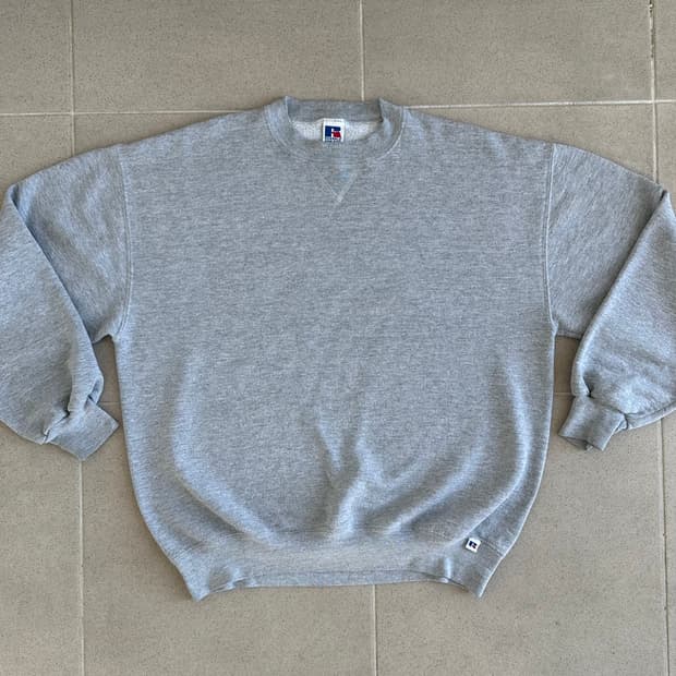 90s 빈티지 러셀 스웻셔츠 그레이 XL USA
