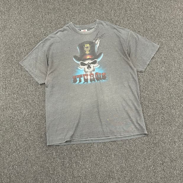 XL)할리데이비슨 스터지스 20주년 빈티지 프린팅 반팔