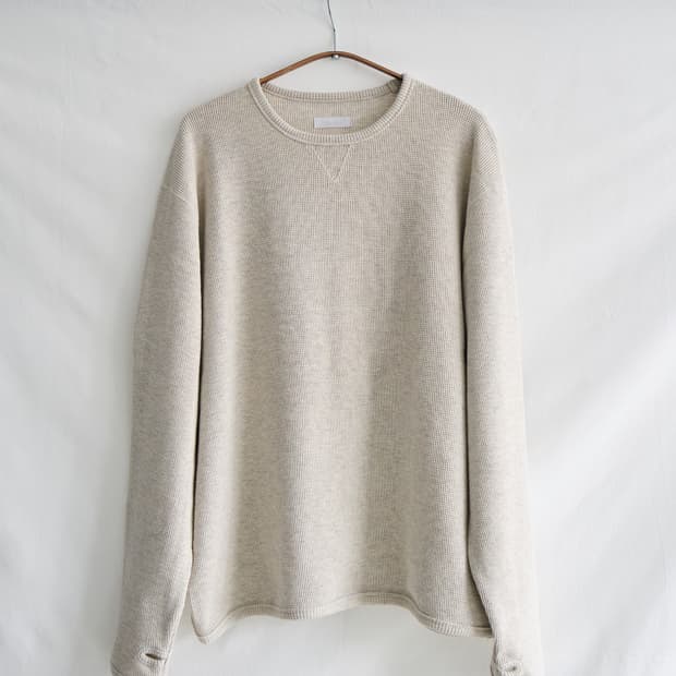 씨솔트 Waffle rib long sleeve (oat) 3사이즈