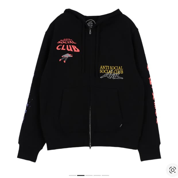 안티소셜소셜클럽 액시던트 후드집업 블랙