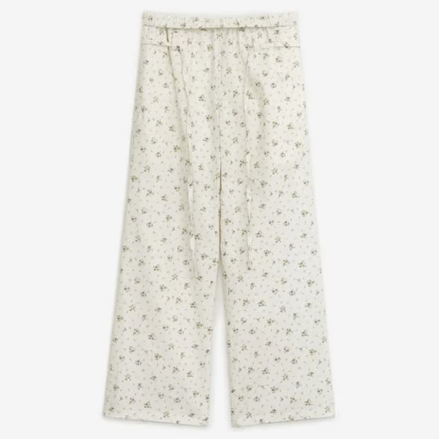 썬번프로젝트 플라워 스트링 코튼 팬츠