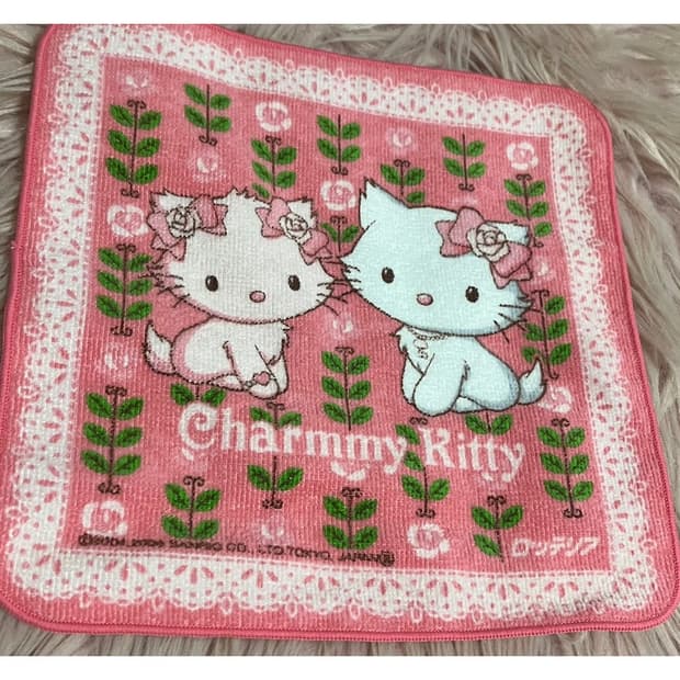 챠미키티 핸드타올 손수건 고전 허니큐트 y2k 빈티지 갸루 키티