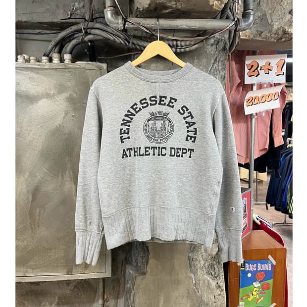 챔피온 빈티지 그래픽 맨투맨 그레이 M #csz3260