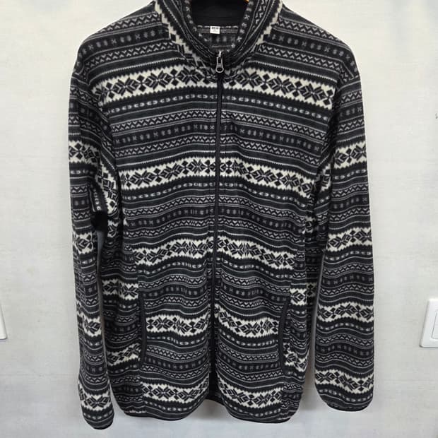 유니클로 노르딕 패턴 플리스 집업자켓 xxl