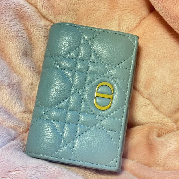 디올 카로 글리신 클라우드 블루 반지갑