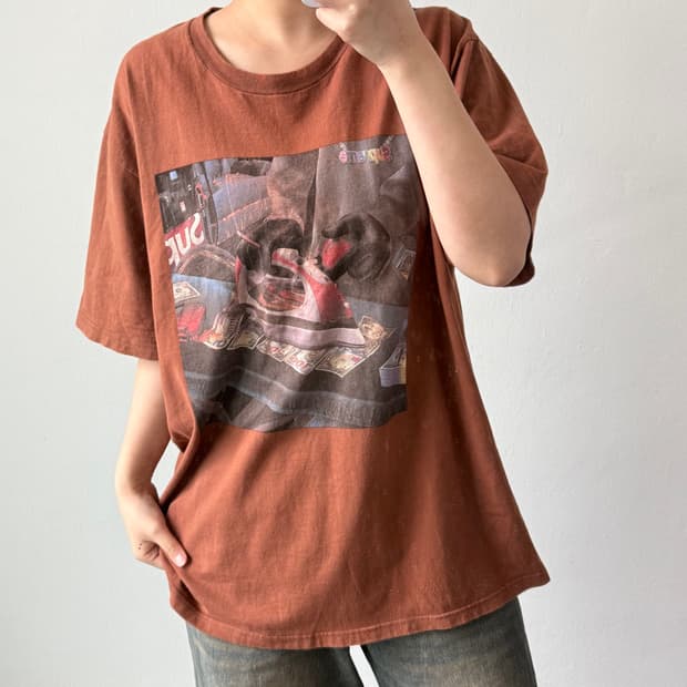 [XL] 슈프림 가스 티셔츠 브라운