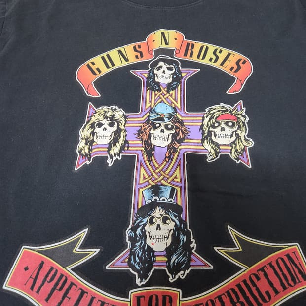 피어오브갓 건즈앤로즈 반팔티