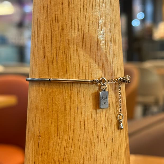 (핸드메이드) 행운 펜던트 써지컬스틸 레이어드 팔찌