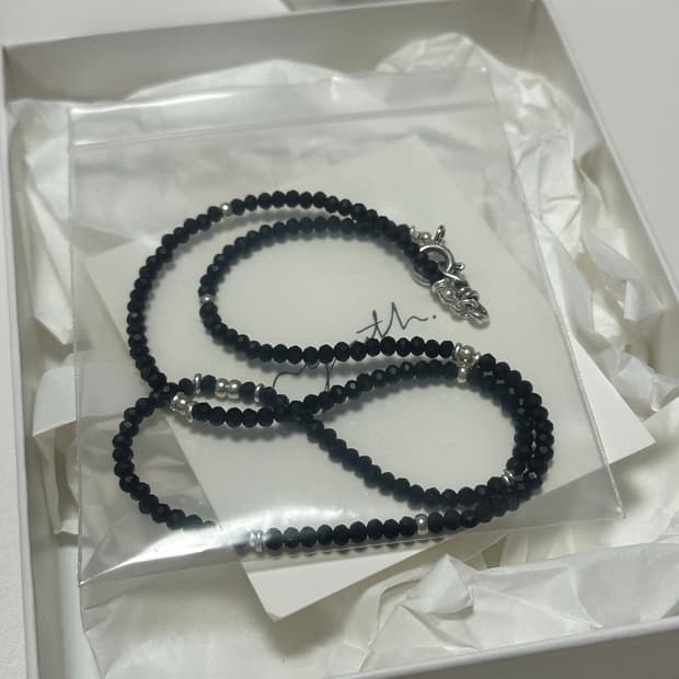 유스 비즈 목걸이 youth thin beads necklace