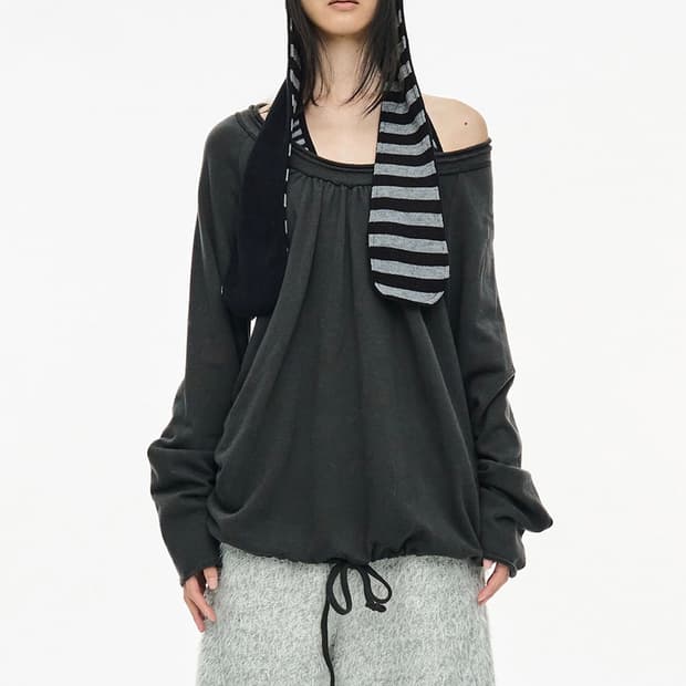 세릭 라운드 헴스트링 탑