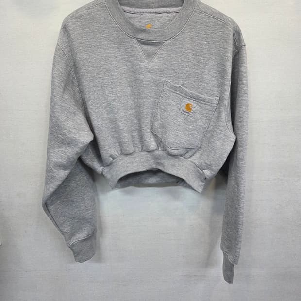 칼하트 커스텀 기모 크롭 포켓 맨투맨 L