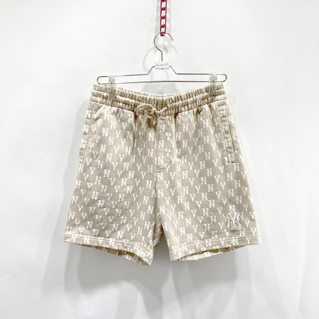 MLB 모노 올오버 로고 밴딩 공용 반바지 M