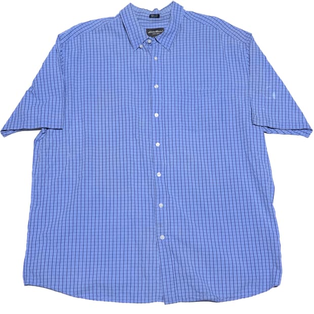 Eddie Bauer Seersucker Plaid S/S Shirt