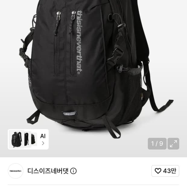 디스이즈네버댓 SP Backpack 29 Black