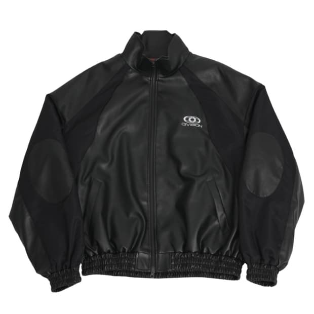 csc 믹스 봄버 레더 자켓 블랙 