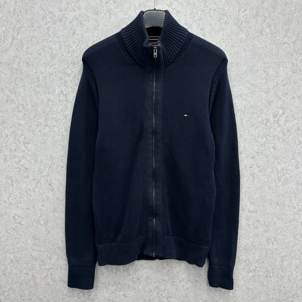 100 타미힐피거 남자 프리미엄코튼 니트 집업