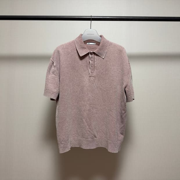 ZARA Boucle Knit Polo Shirt