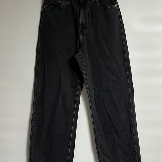 리바이스 흑청 와이드 데님 팬츠 청바지 27