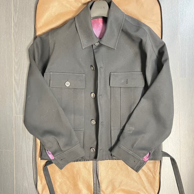 [S] 주앙 옴므 오버사이즈 카고 크롭 자켓 블랙