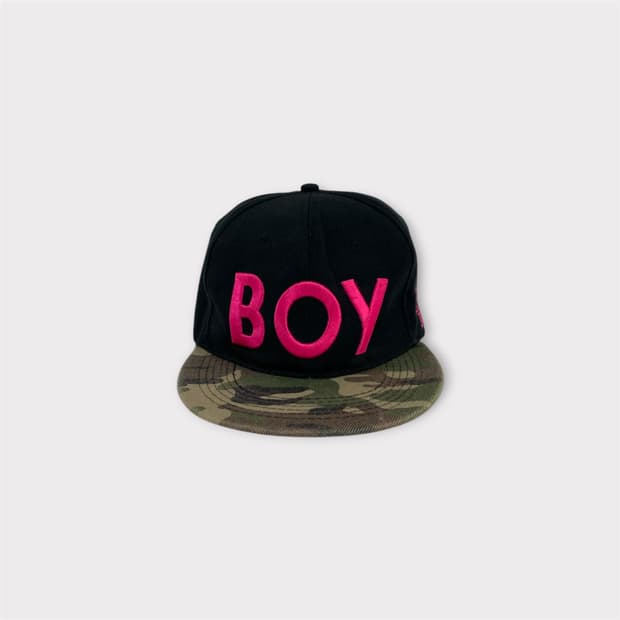 리얼 파이어 BOY 핑크 로고 카모 챙 스냅백(1862)
