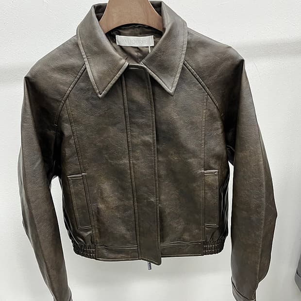 마조네 비건레더 블루종 