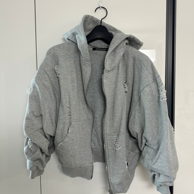 그라운드제로 데미지 후드집업