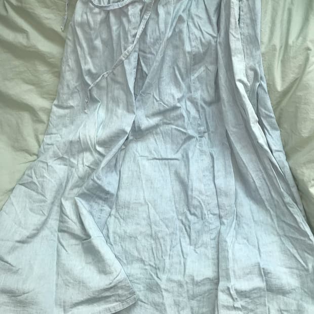 빈티지 모리걸 롱스커트 아이스데님색상