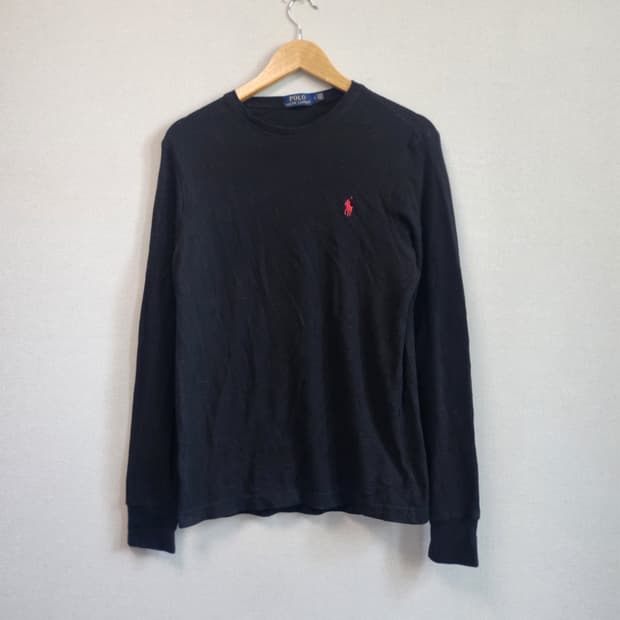 [L] 폴로 랄프로렌 블랙 와플 긴팔티