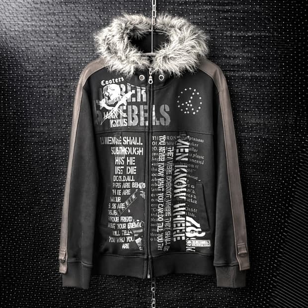 Center clease 퍼 후드집업