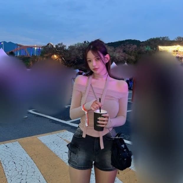 히프나틱 자체제작 하이웨스트 카고 숏 팬츠