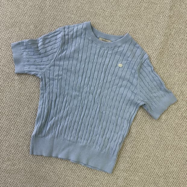 90 프로젝트더블유 여성 반팔 니트0409D