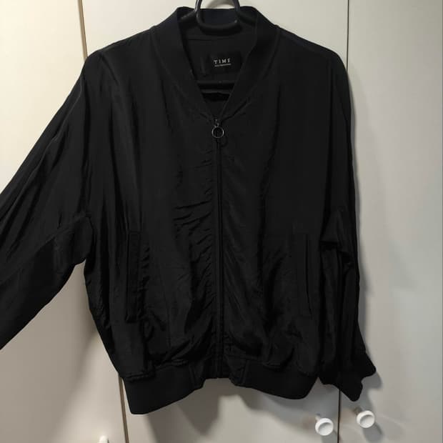 82 타임 한섬 레이온 집업 블루종