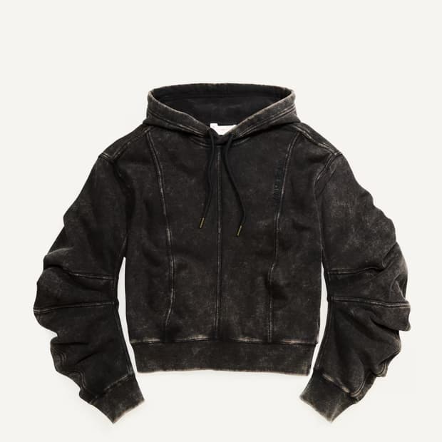 H&M 글렌마틴스 로고 후드티 다크브라운