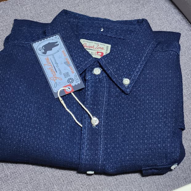 [새상품] Graphzero 그라프제로 오카야마 데님 자카드 셔츠 L