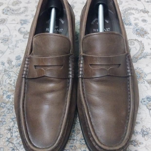 리갈 브라운 가죽 로퍼 245mm