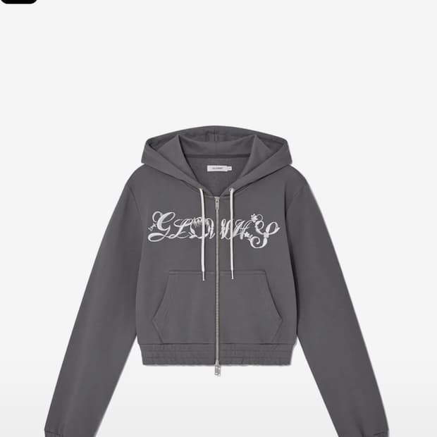 BONNIE CROP ZIP UP (CHARCOAL)