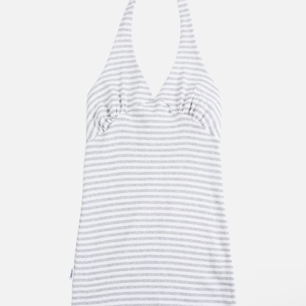 세릭 Stripe Halter Top _ Gray