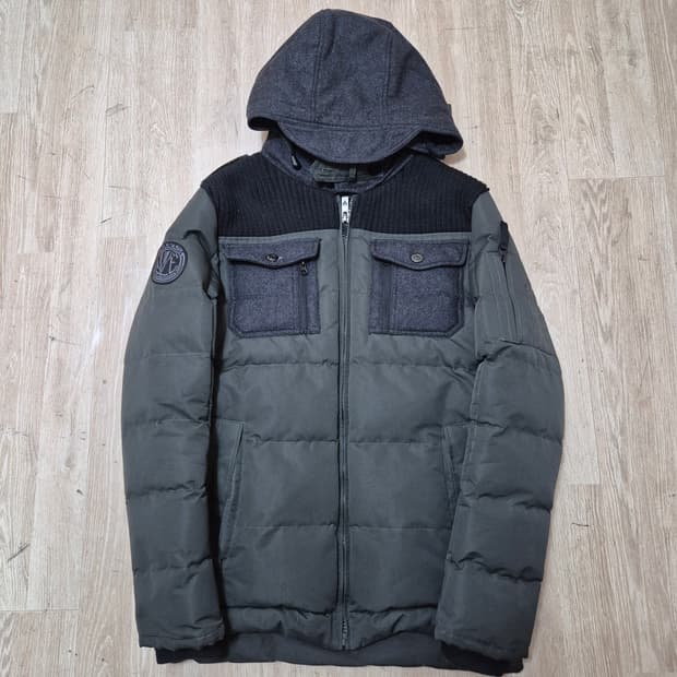 노이즈 남성 다운 후드 패딩
