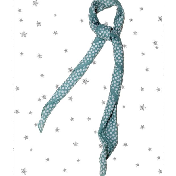 모리 잔꽃 플라워 스카프