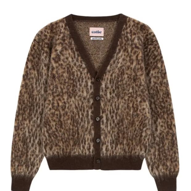 [새상품]애즈이프캘리 레오파드 가디건 