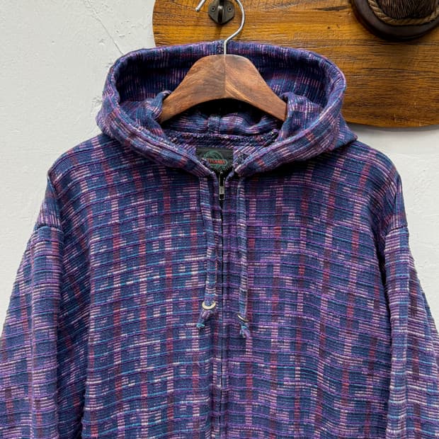 ARTESANIA Woven Cotton Zip-Up Hoodie