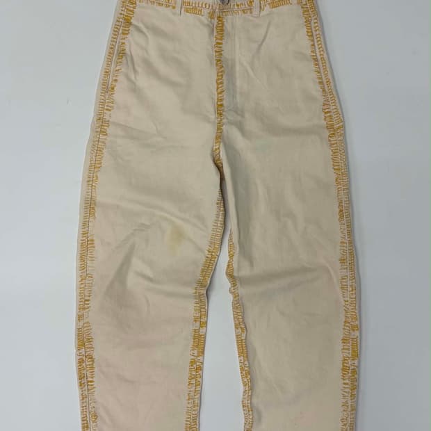 [38] MARNI 마르니 22ss 에크루 와이드 데님 팬츠