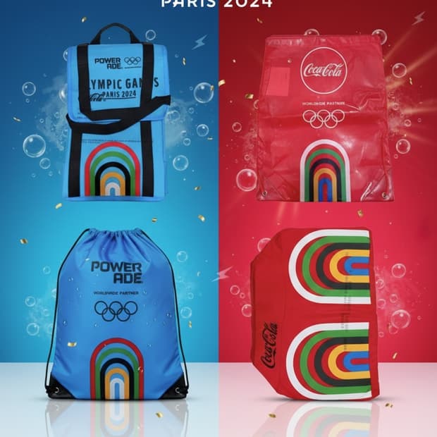 2024 파리올림픽 코카콜라 콜라보 가방4종세트 팝니다